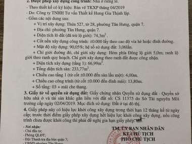 Bán đất hẻm 1041 Trần Xuân Soạn Quận 7 chính chủ