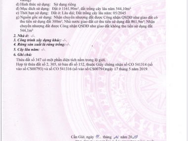 Bán đất MT Duyên Hải Cần Giờ chính chủ giá rẻ