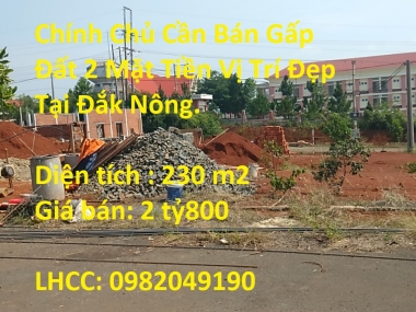 Chính Chủ Cần Bán Gấp Đất 2 Mặt Tiền Vị Trí Đẹp Tại Đắk Nông.
