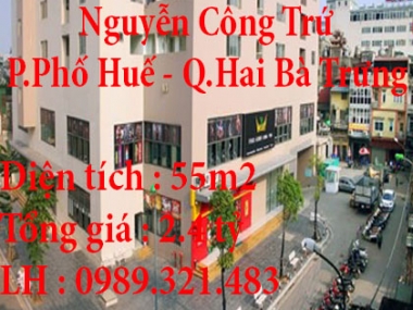 Chính chủ cần bán căn hộ chung cư N3 Nguyễn Công Trứ quận Hai Bà Trưng