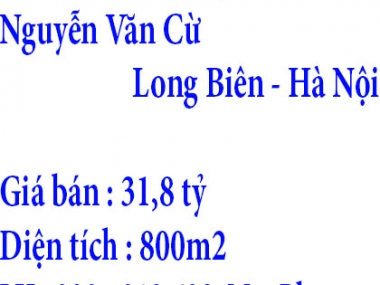 Cần bán nhà Mặt Phố ở Nguyễn Văn Cừ, Long Biên, Hà Nội