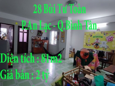 Chính chủ bán gấp căn hộ 81m2 cao ốc An Lạc, Quận Bình Tân