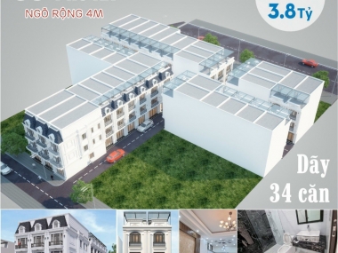 Dãy nhà 34 căn phong cách Vinhomes tại Phú Xá cách BigC chỉ 3km xây 4 tầng