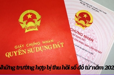 Các trường hợp bị thu hồi sổ đỏ từ năm 2025. 